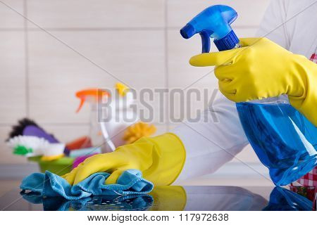 Cleaning Kitchen Concept