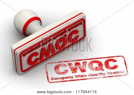 CWQC. Company Wide Quality Control. Seal and imprint