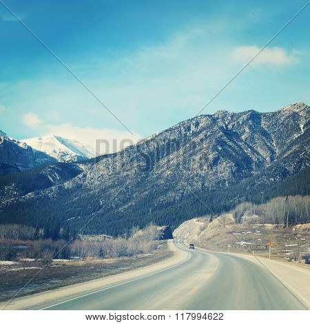 Beautiful View of Rocky mountains - Instagram effect