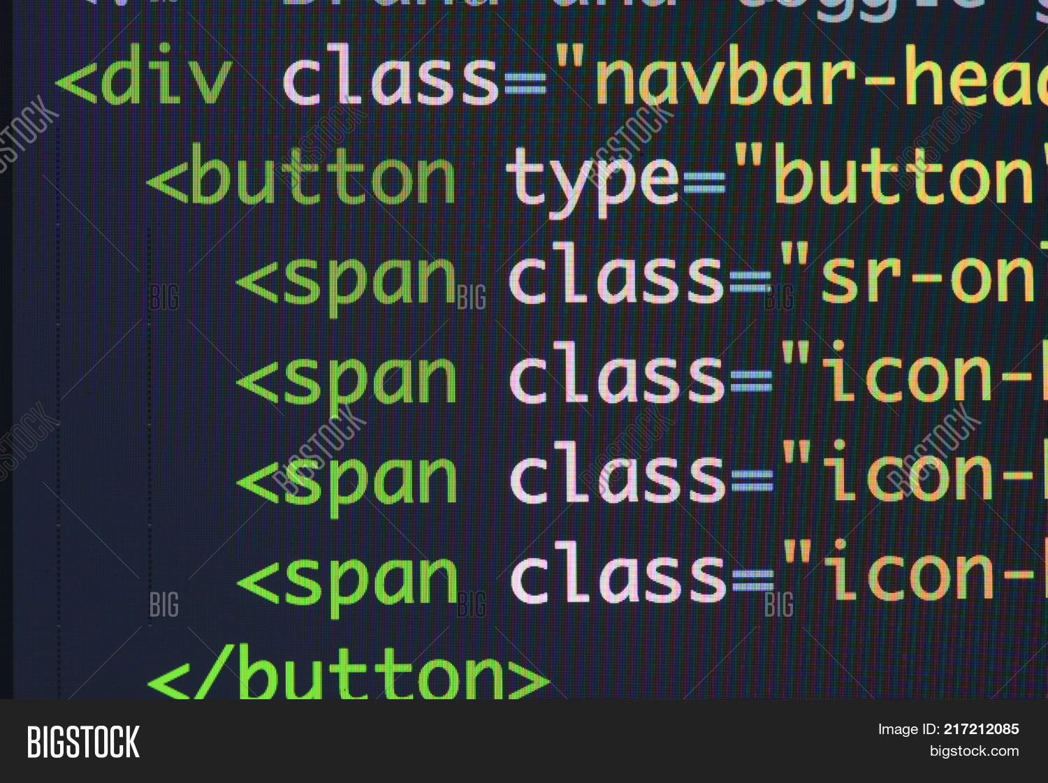 Real Html Code Image & Photo (Free Trial) | Bigstock