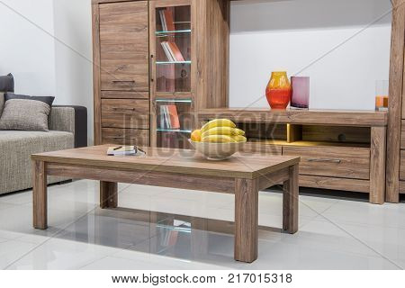 view of modern living room interior with furniture