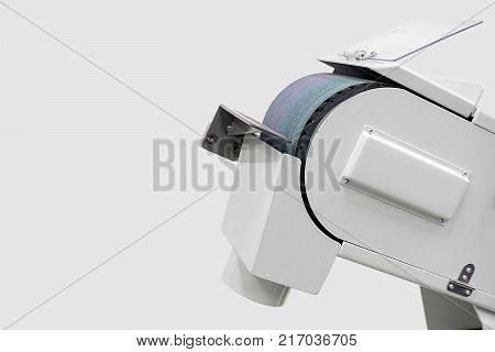 The image of grinding machine under thew white background