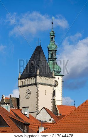 Tabor Town Hall Tower And Church Of Transfiguration Of Jesus