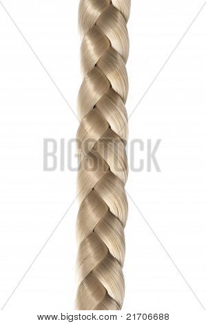 Tresse de longs cheveux blonds