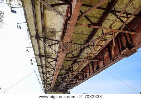 The Bridge Across The River Protoka In The City Of Slavyansk-on-kuban.