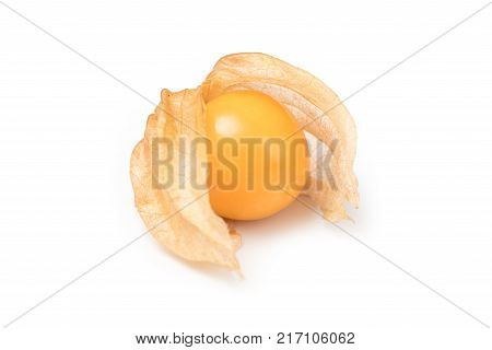 Cape Gooseberry physalis fruit (Physalis peruviana) isolated on a white background