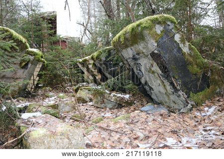 The Old Destroyed Military Base Of Missile Forces After The Explosions With The Command Post And The