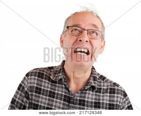 Man expressing pain