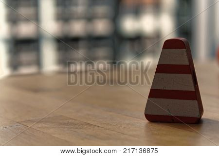 Toy caution wooden traffic pylon warning conus