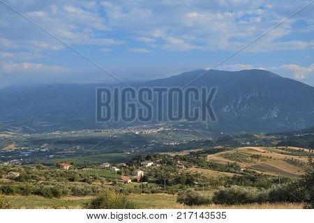 Summer Landscape In Abruzzi Near Pietranico