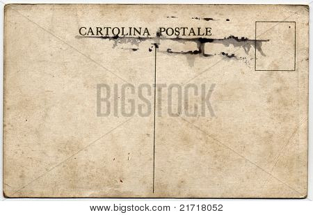 Cartolina Postale, alussa 1900 Italian postikortti
