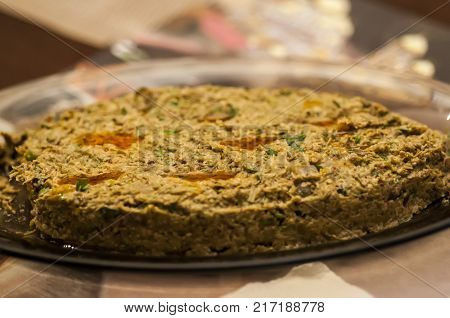 Acapa - grass salad Ekali. National Georgian dish.