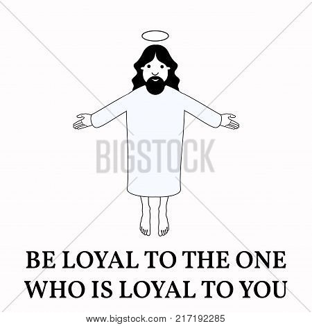 Jesus Christ Holy man. son of God on white background.