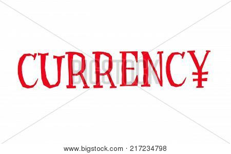 Currency. Typographic stamp visualisation concept Original series.