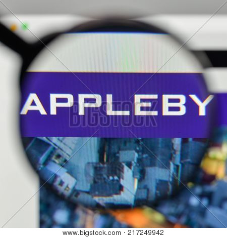 Milan, Italy - November 1, 2017: Appleby Global Financial Off Shore Logo On The Website Homepage.