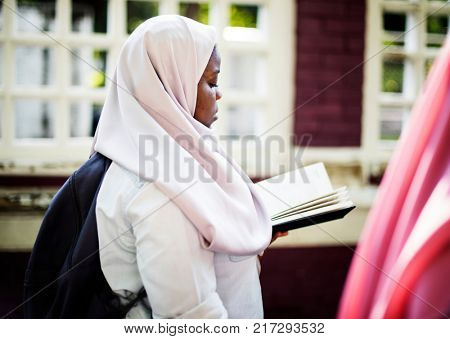 Young Muslim student