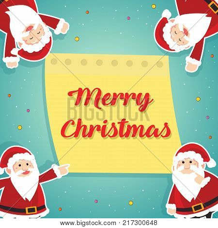 Greeting card of Christmas theme vector illustration