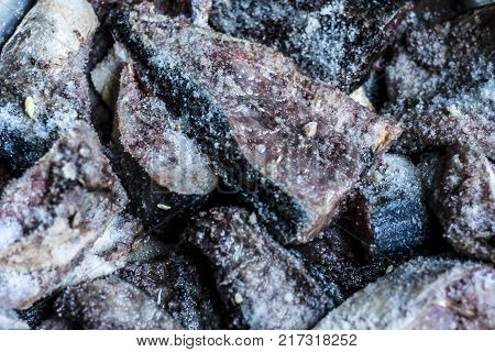 Scomberomorus Cavalla,king Mackerel Marinated With Salt And Lemon Juice.