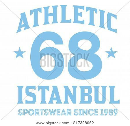 Istanbul sport t-shirt design, college sport team style typography for poster, t-shirt or print.