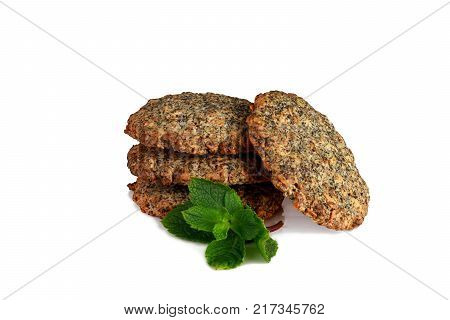 Homemade healthy cookies handmade with eco-friendly ingredients - mint.