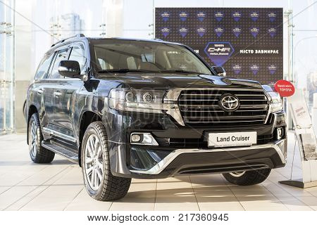 Ukraine Kiev - December 8 2017 TOYOTA auto show in the city of Kiev 2017