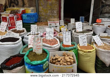 Street Market In Akko, Israel
