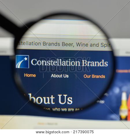 Milan, Italy - August 10, 2017: Constellation Brands Logo On The Website Homepage.