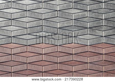 red gray paving slab in perspective background