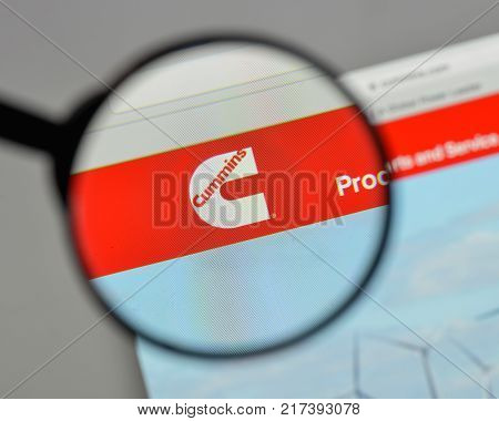 Milan, Italy - August 10, 2017: Cummins. Logo On The Website Homepage.