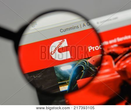 Milan, Italy - August 10, 2017: Cummins. Logo On The Website Homepage.