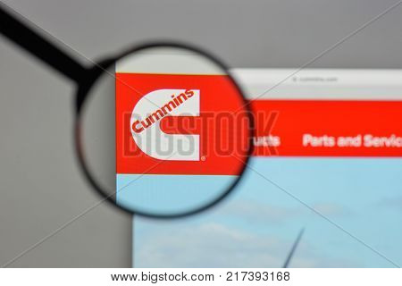 Milan, Italy - August 10, 2017: Cummins. Logo On The Website Homepage.