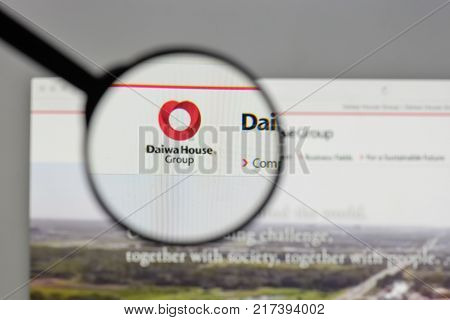 Milan, Italy - August 10, 2017: Daiwa House Industry Logo On The Website Homepage.
