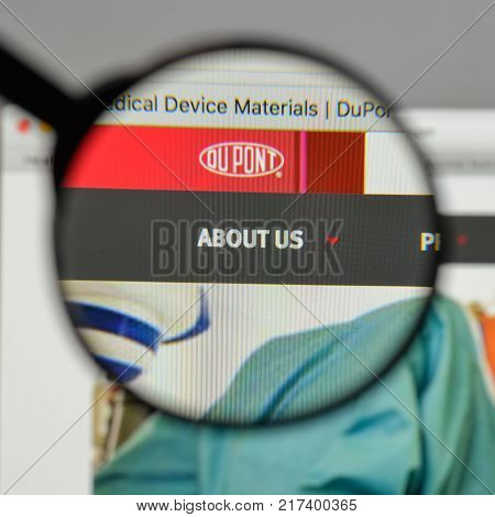 Milan, Italy - August 10, 2017: Dupont. Logo On The Website Homepage.