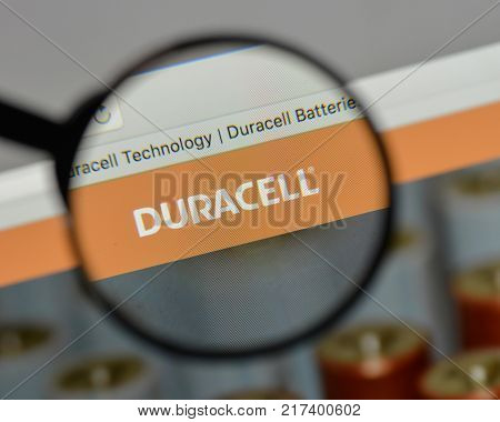Milan, Italy - August 10, 2017: Duracell. Logo On The Website Homepage.