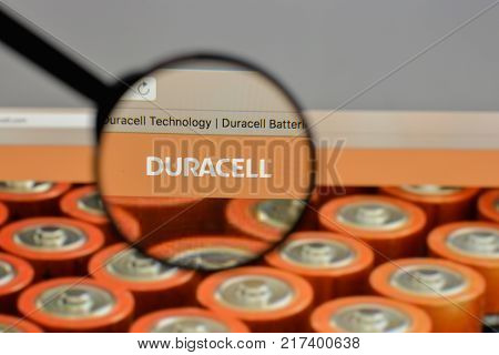 Milan, Italy - August 10, 2017: Duracell. Logo On The Website Homepage.