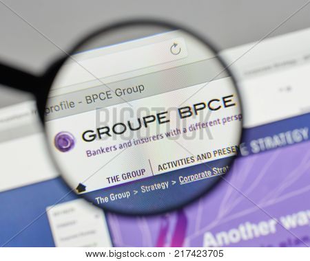 Milan, Italy - August 10, 2017: Groupe Bpce Logo On The Website Homepage.
