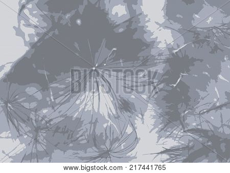 Background of a thistledown, gray. Vector illustration