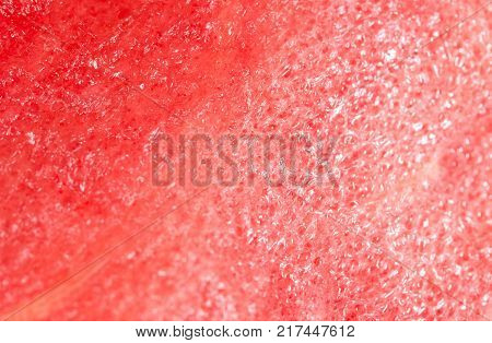 the flesh of watermelon. Super Macro . Photo of abstract textures