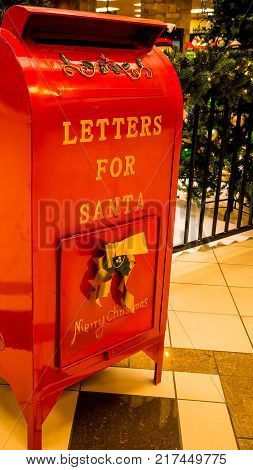 Santa's wish list mailbox for all the good little boys and girls.
