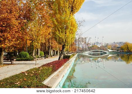 Youth Park (Genclik Parki) in autumn - Ankara, Turkey