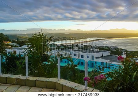mossel bay south africa at sunset view of the beach