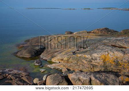A June morning on the rocks of the peninsula of Hanko. Finland