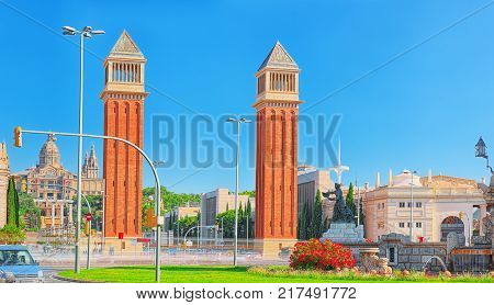 Spain Square (plaza De Espana)is A Square In The Maria Luisa Park, In Seville.