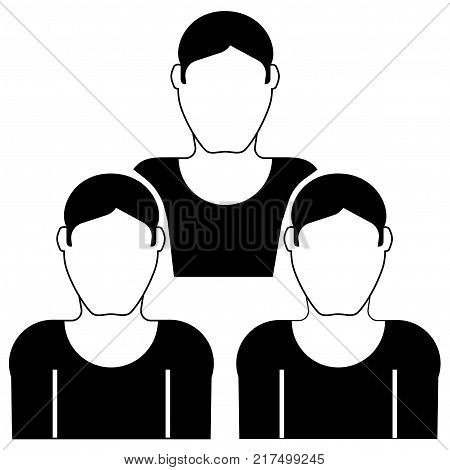 Icon in style of glyph a group of people.