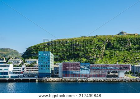 View to the city Hammerfest in Norway.