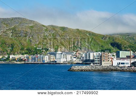 View to the city Hammerfest in Norway.