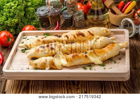 suluguni cheese on the grill, suluguni cheese on the grill