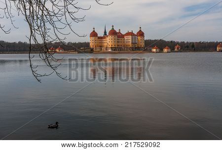 Castle Moritzburg near Dresden in Saxonia in Germany