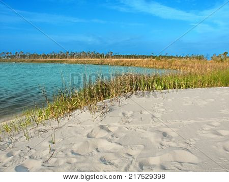 Lagoon on Horn Island of the Gulf Islands National Seashore in Mississippi