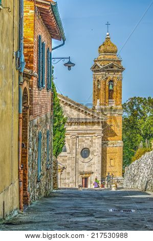 Madonna del Soccorso church in Montalcino Italy